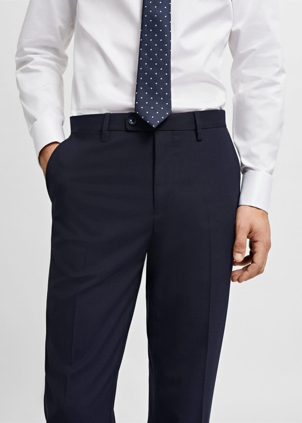 Mango Mens Stretch Fabric Slim-Fit Suit Pants Product Image