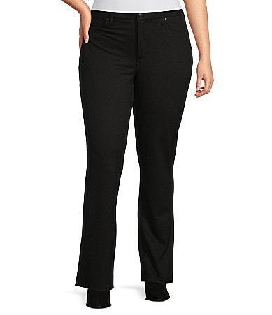 NYDJ Plus Size Marilyn 5-Pocket Straight Leg Stretch Ponte Pants Product Image