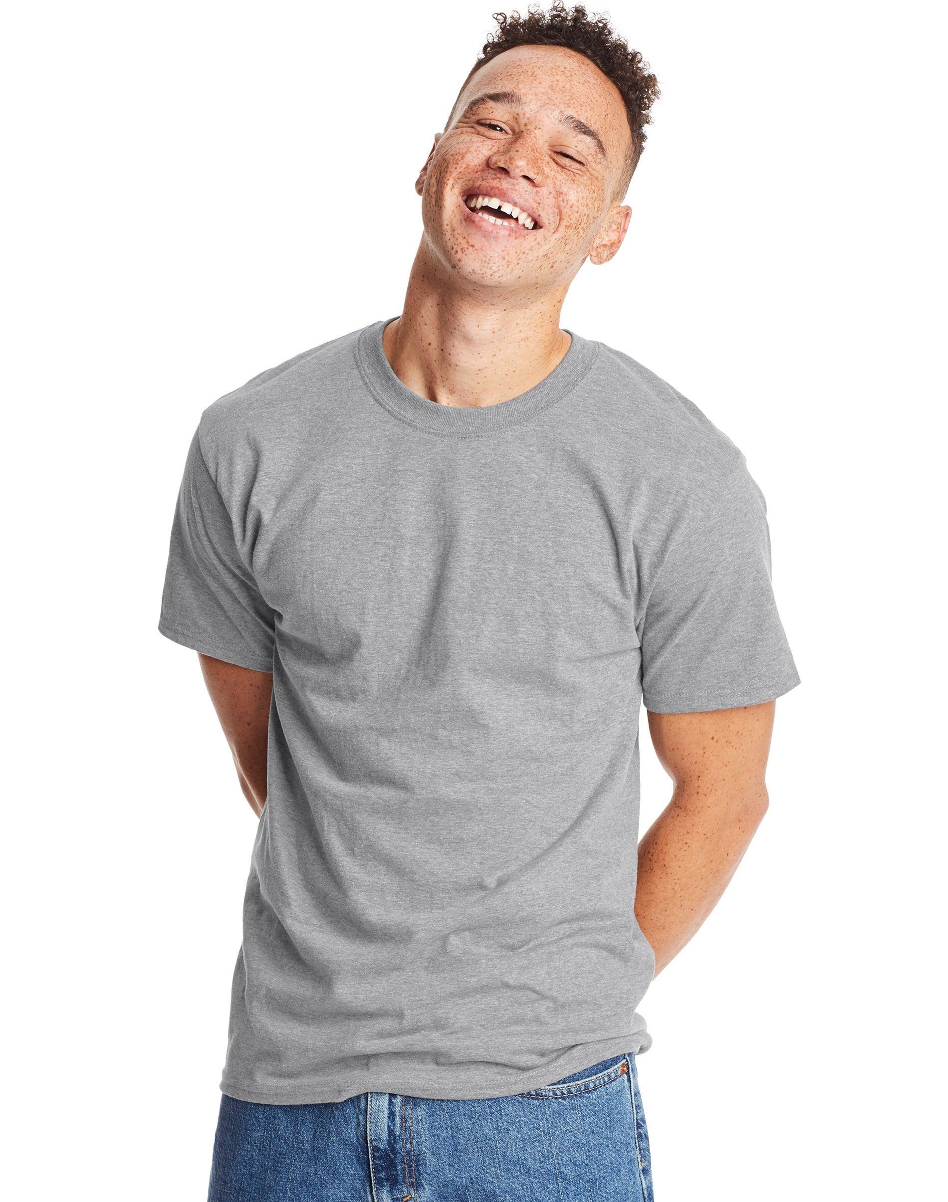 Big & Tall Hanes Beefy-T Tee, Mens Grey Product Image