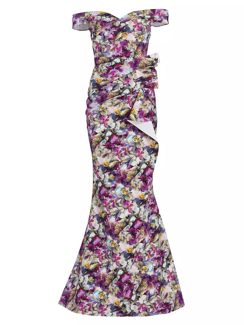 Radoslava Printed Floor-Length Gown Product Image