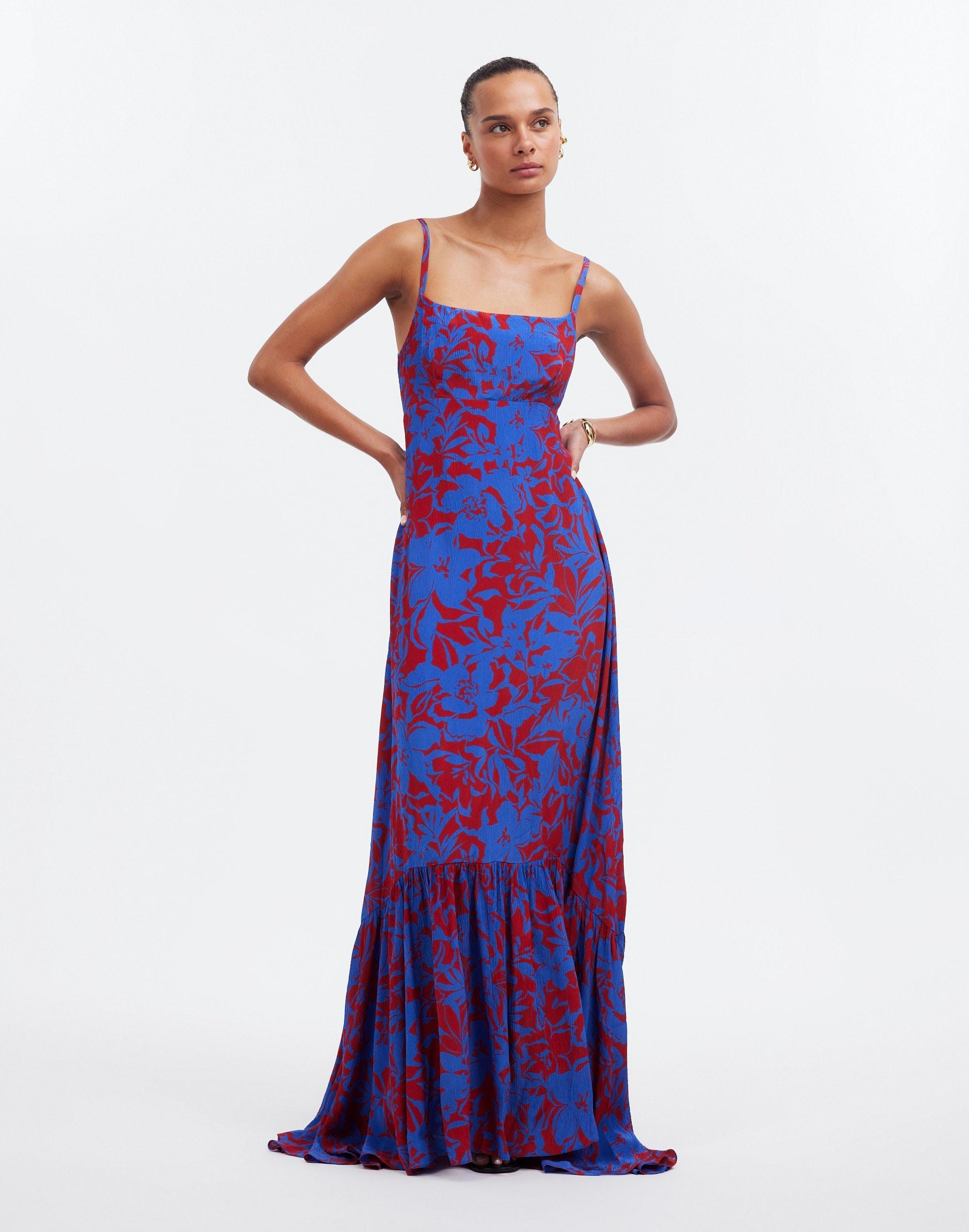 Empire-Waist Tank Maxi Dress in Floral Product Image