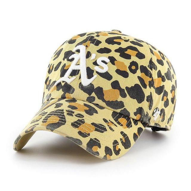 Womens 47 Oakland Athletics Tan Cheetah Clean Up Adjustable Hat Product Image