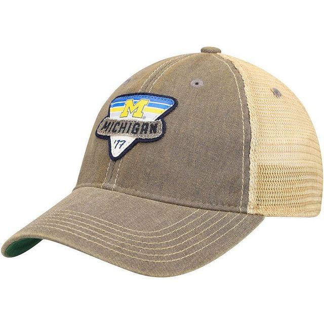 Mens Gray Michigan Wolverines Legacy Point Old Favorite Trucker Snapback Hat Product Image