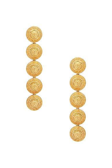 VERSACE Chain Earrings in Metallic Product Image