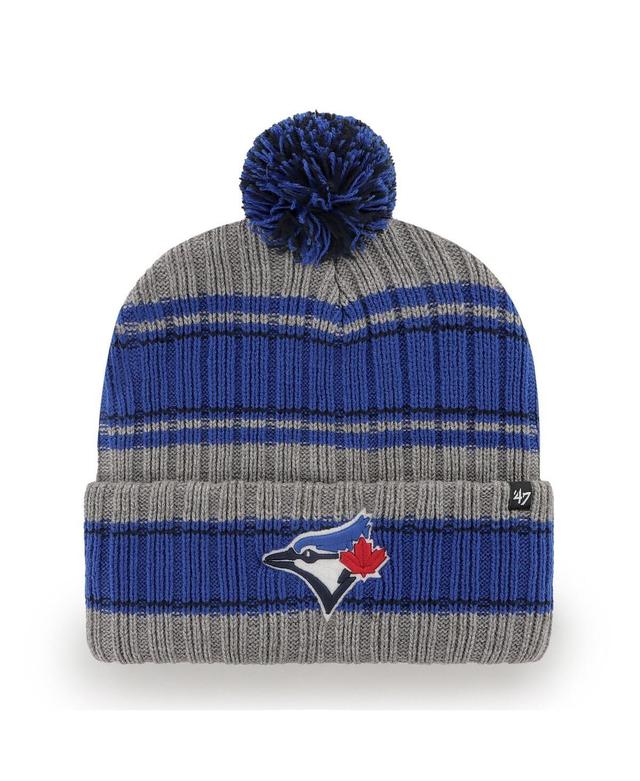 Mens 47 Gray Toronto Blue Jays Rexford Cuffed Knit Hat with Pom Product Image