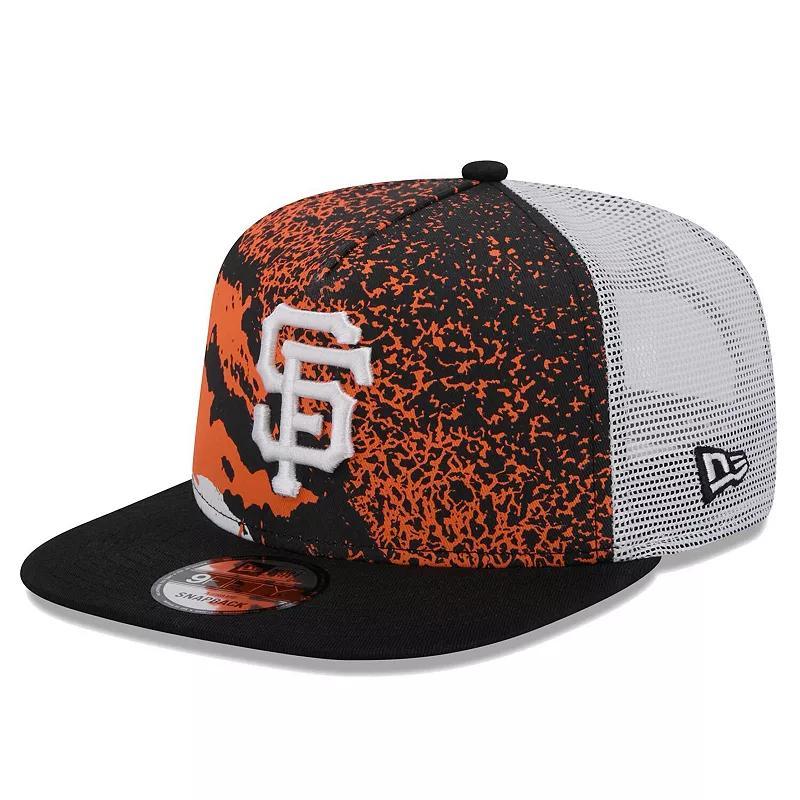 Mens New Era Black San Francisco Giants Court Sport 9FIFTY Snapback Hat Product Image