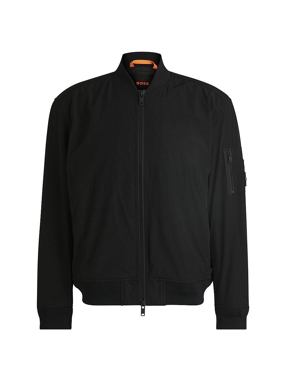 Mens Water-Repellent Jacket with Zipped Sleeve Pocket Product Image