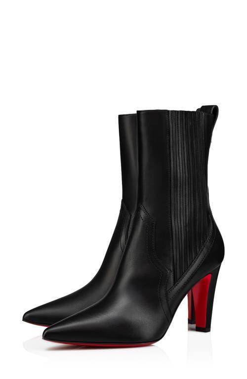 Leather Chelsea Red Sole Booties In Black Product Image