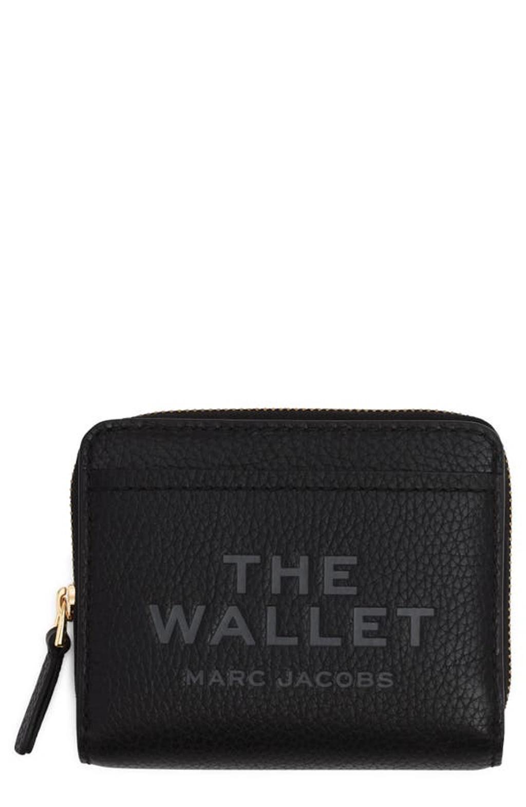 MARC JACOBS The Leather Mini Compact Wallet In Black Product Image