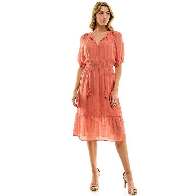 Womens Luxology Smocked Tiered Midi Dress Product Image