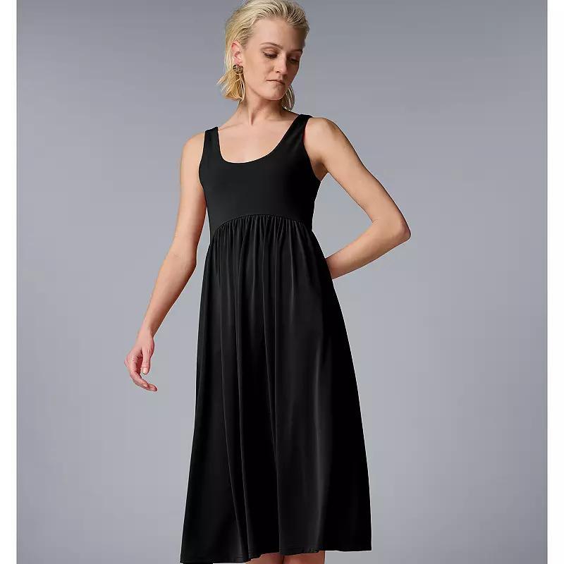 Womens Simply Vera Vera Wang Sleeveless Ruffled Fit & Flare Midi Dress Product Image