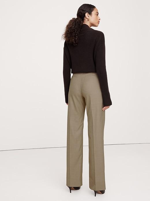 High-Rise Modern Straight Wool Flannel Pant Product Image