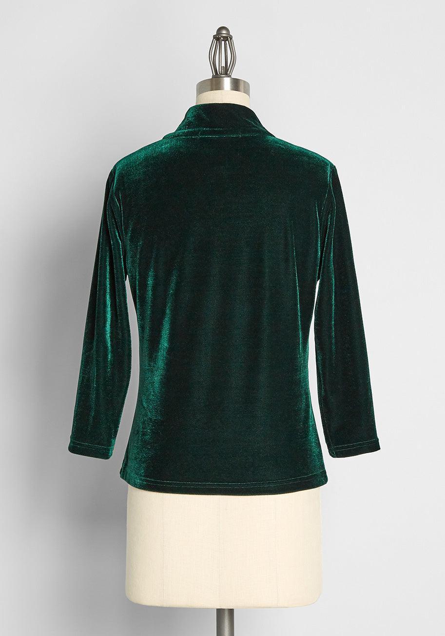 Christmas Charisma Long Sleeve Velvet Top Product Image