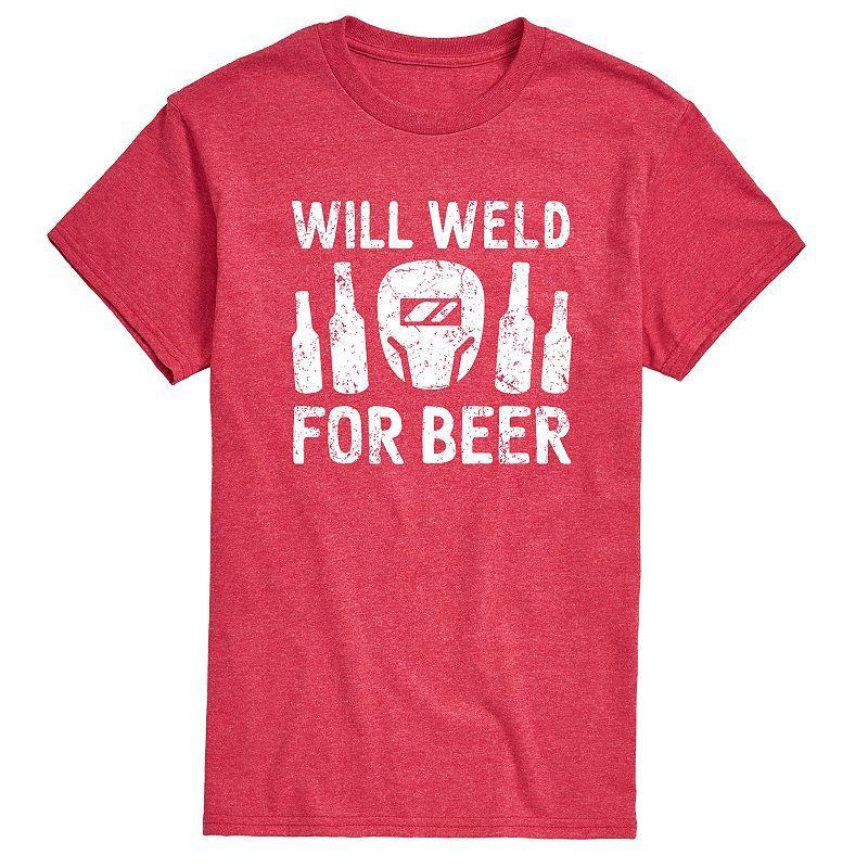 Mens Will Weld For Beer Tee Product Image