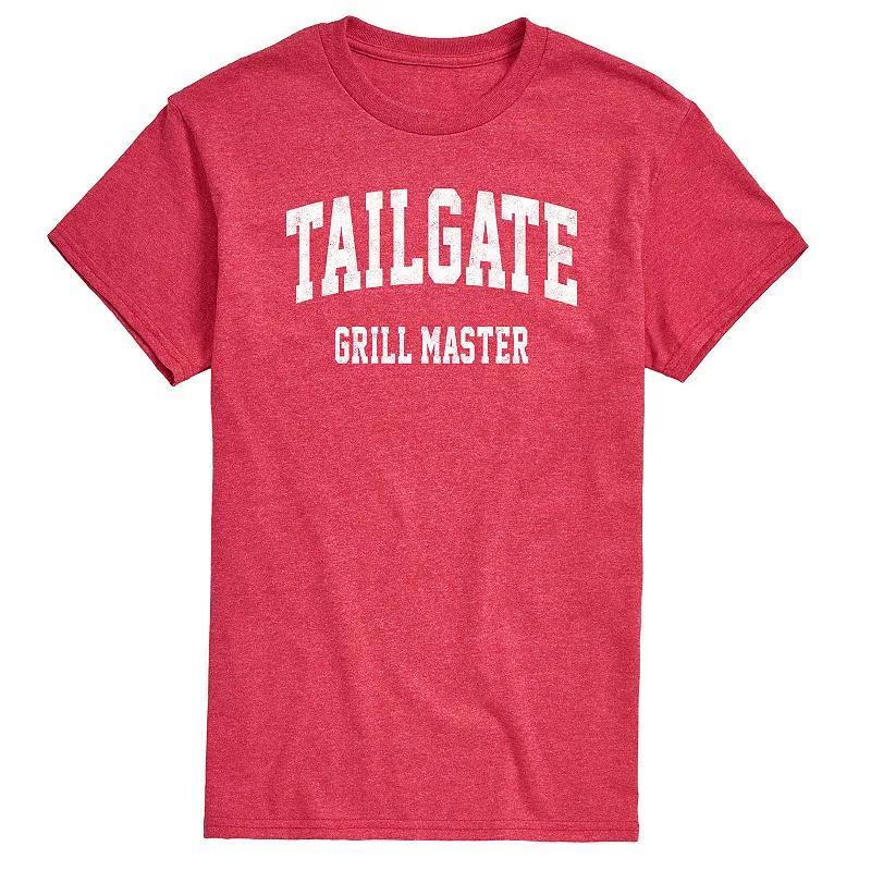 Mens Tailgate Grill Master Graphic Tee Grey Red Product Image