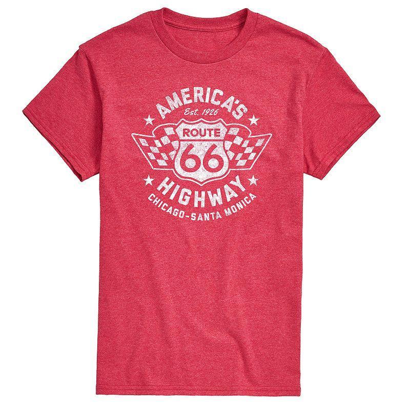 Mens Americas Highway Graphic Tee Red Product Image