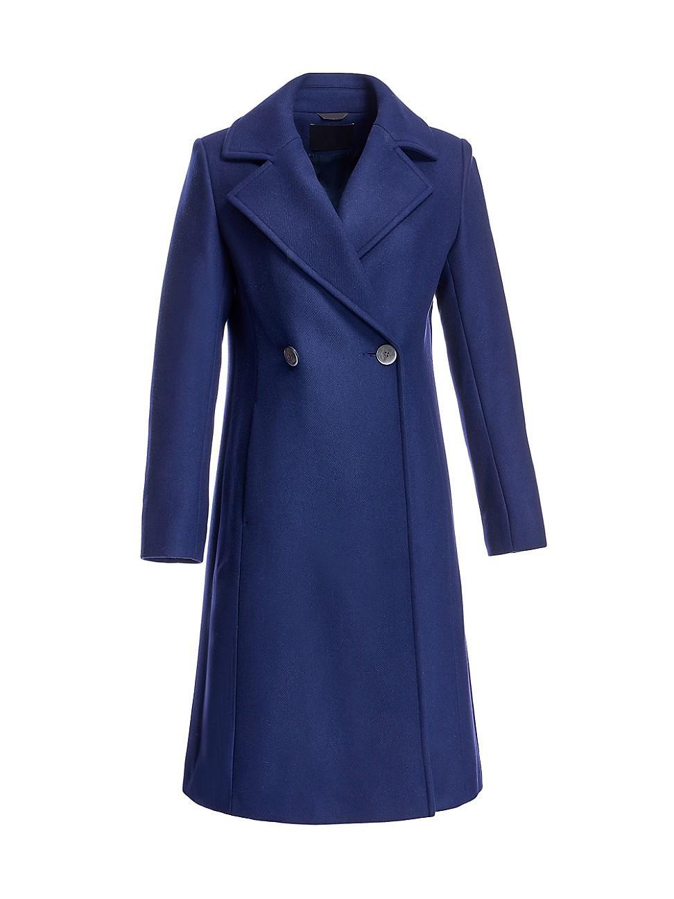 Womens Double-Breasted Wool Coat Product Image