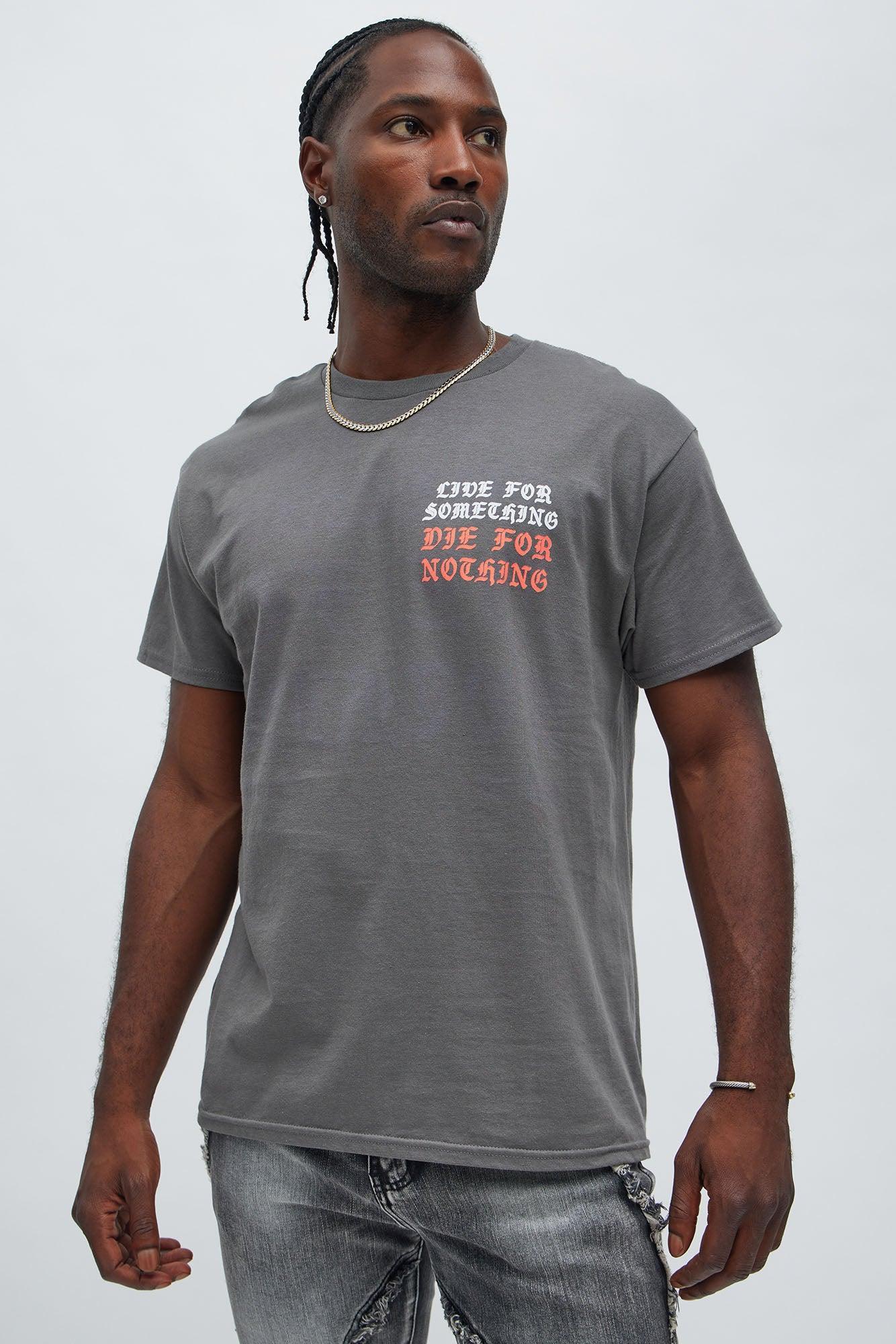 Live For Something Short Sleeve Tee - Charcoal Product Image