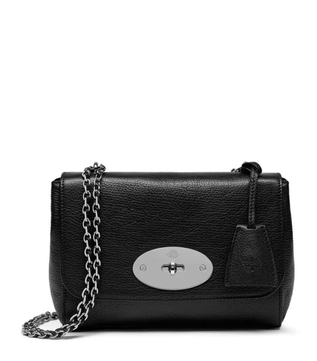 MULBERRY Lily Convertible Leather Shoulder Bag In Black/silver Product Image