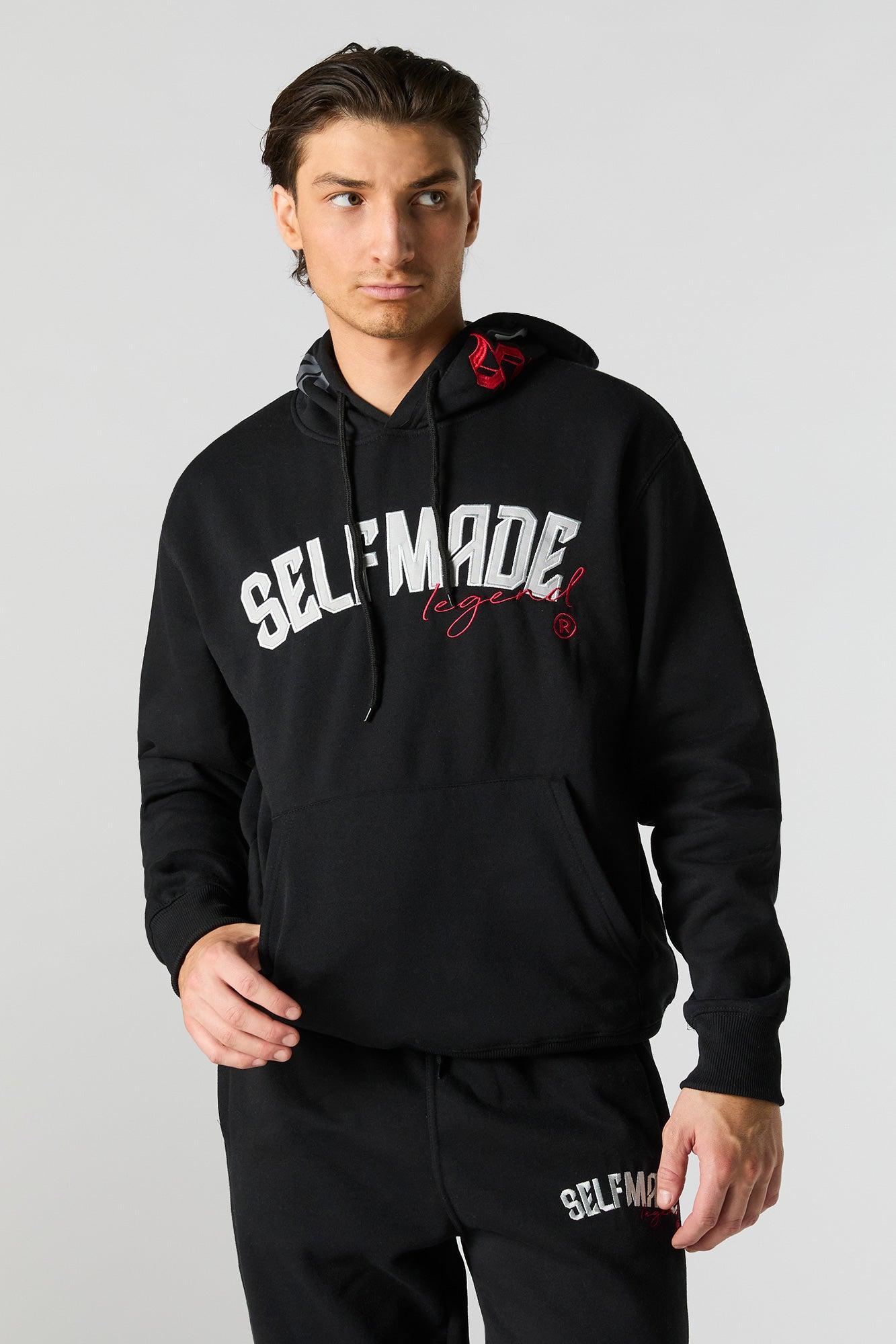 Self Made Legend Embroidered Fleece Hoodie Male Product Image