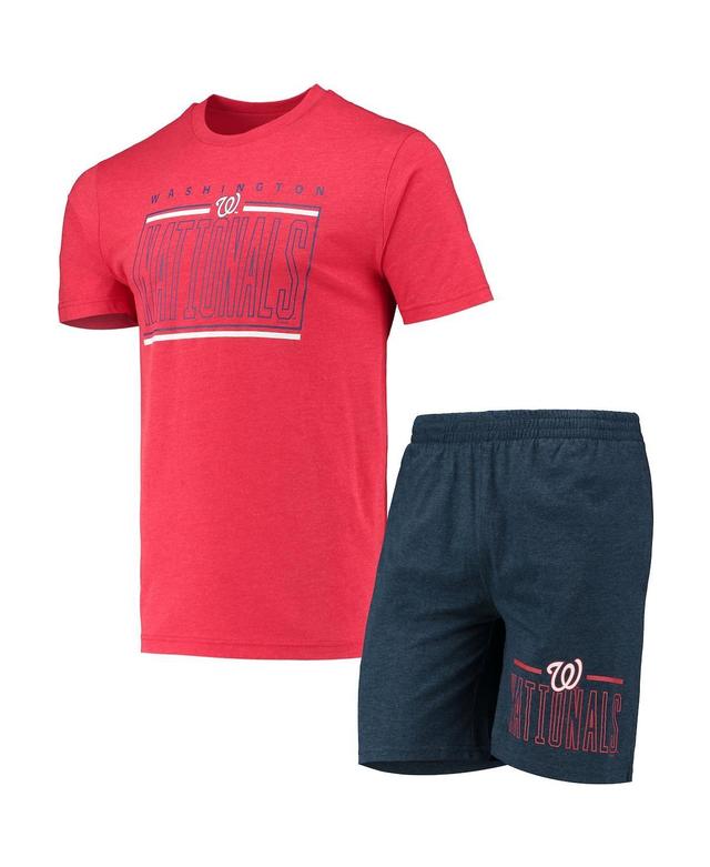 Mens Concepts Sport /Red Washington Nationals Meter T-Shirt and Shorts Sleep Set Blue Product Image