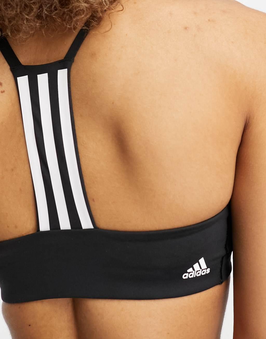 adidas Training Train icons low support 3 stripe sports bra Product Image