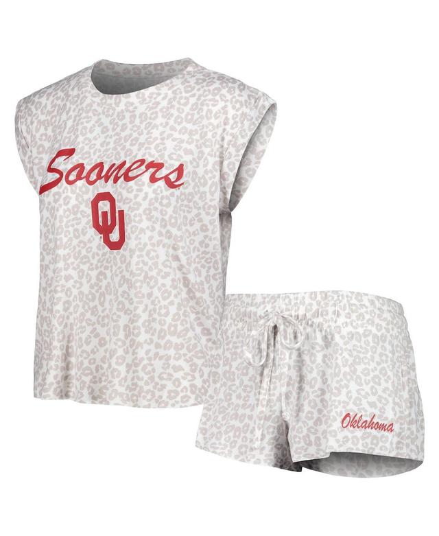 Womens Concepts Sport Cream Oklahoma Sooners Montana T-shirt and Shorts Sleep Set Product Image