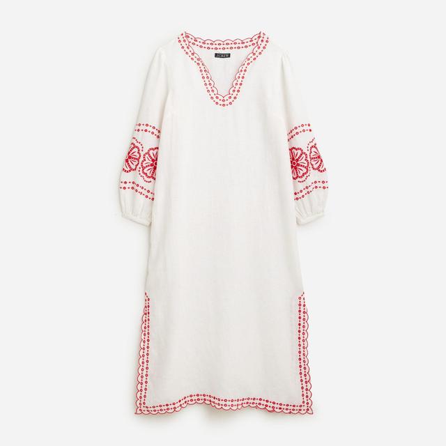 Bungalow embroidered dress in linen Product Image