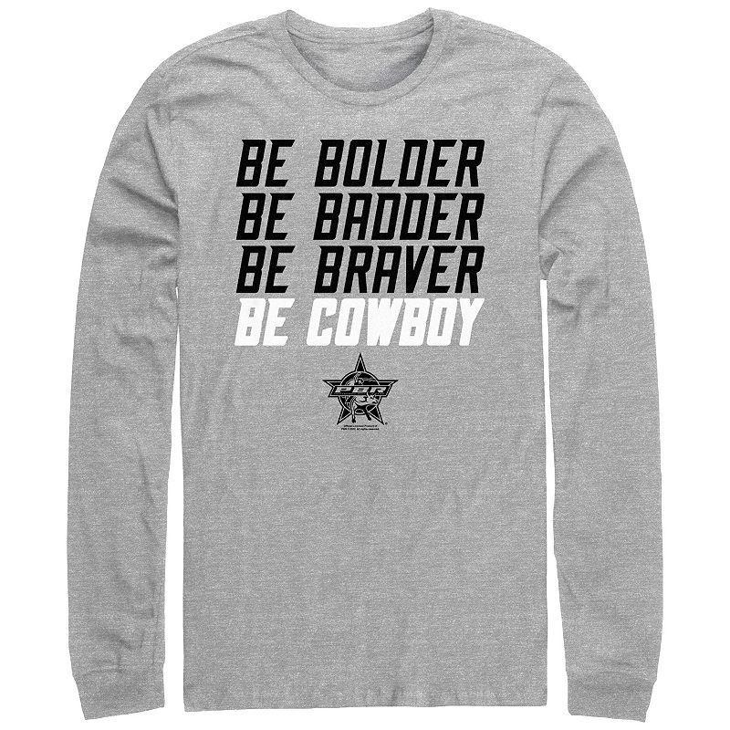 Mens Be a Cowboy Graphic Hoodie Athletic Grey Product Image