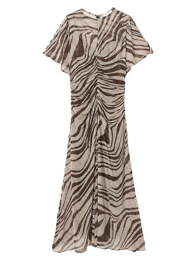 Womens Tabitha Zebra Print Midi-Dress Product Image