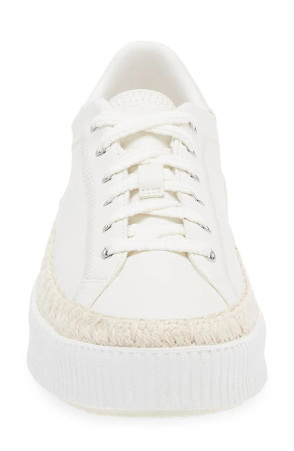 Telma Leather Espadrille Sneakers In White Product Image