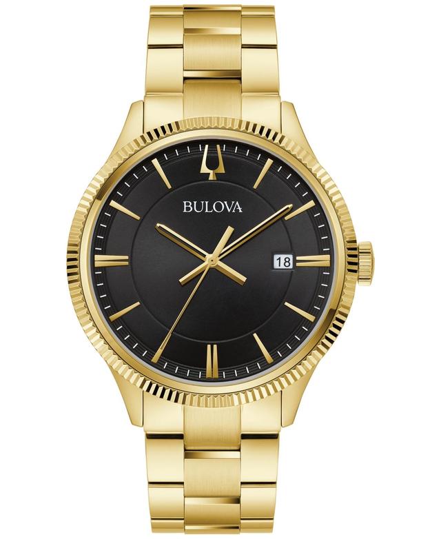 Bulova Mens Gold-Tone Stainless Steel Bracelet Watch 42mm Product Image