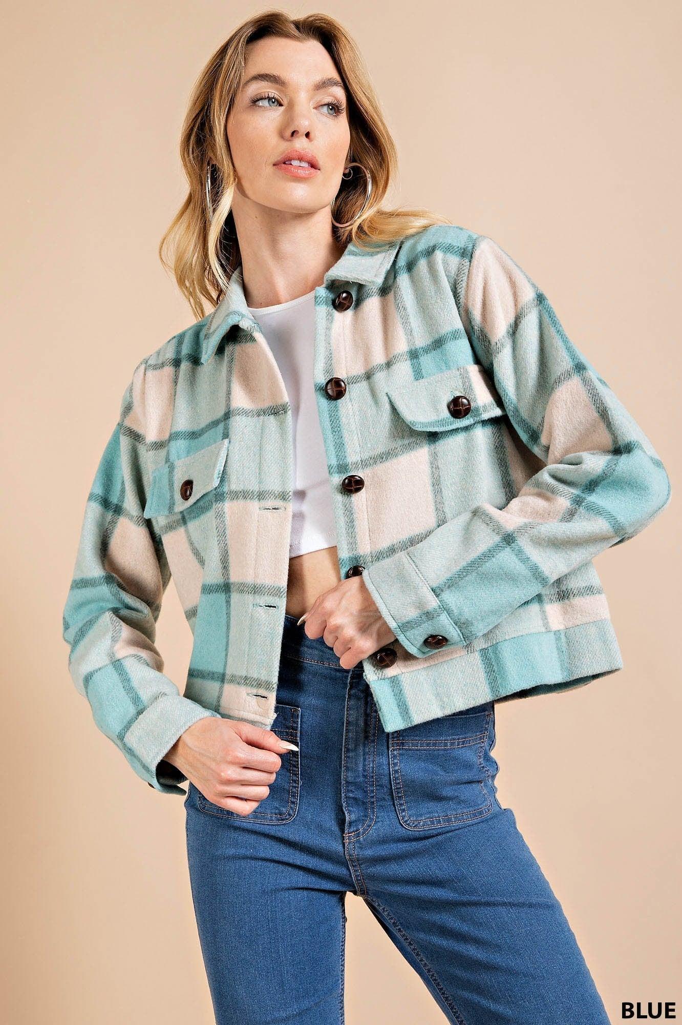 Blue Kori America Plaid Jacket* Product Image