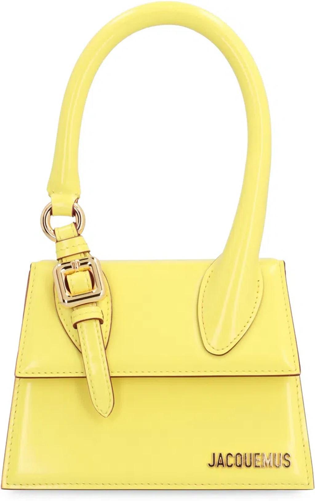 JACQUEMUS Women's Le Chiquito Leather Handbag In Yellow Product Image