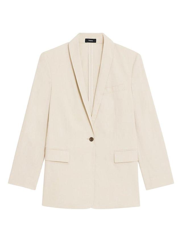 Womens Rolled-Sleeve One-Button Blazer Product Image