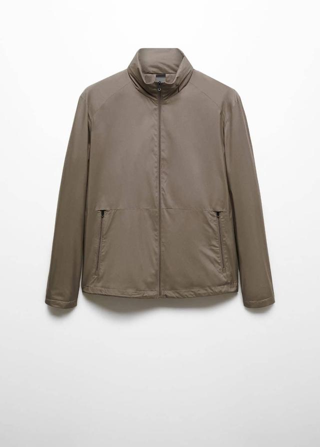 MANGO MAN - Water-repellent jacket with zipper khakiMen Product Image