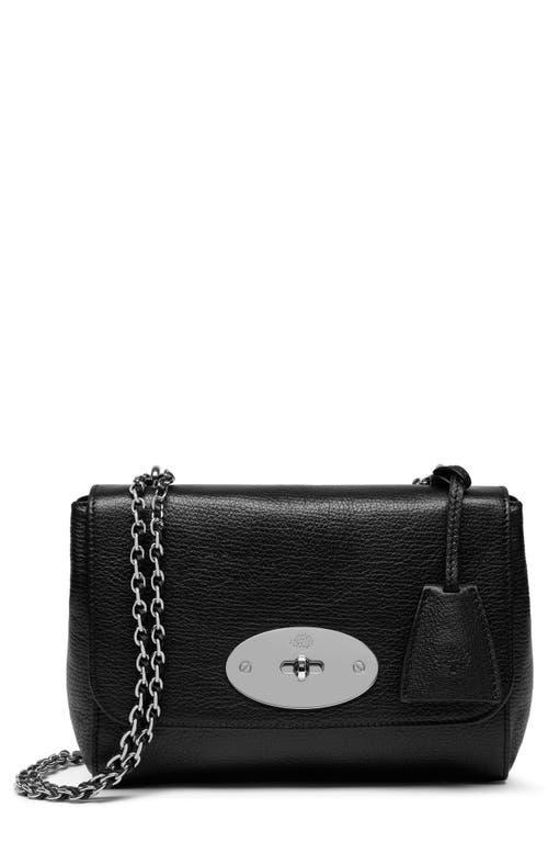 MULBERRY Lily Convertible Leather Shoulder Bag In Black/silver Product Image