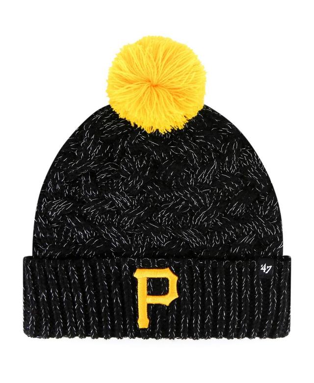 Womens 47 Black Pittsburgh Pirates Knit Cuffed Hat with Pom Product Image