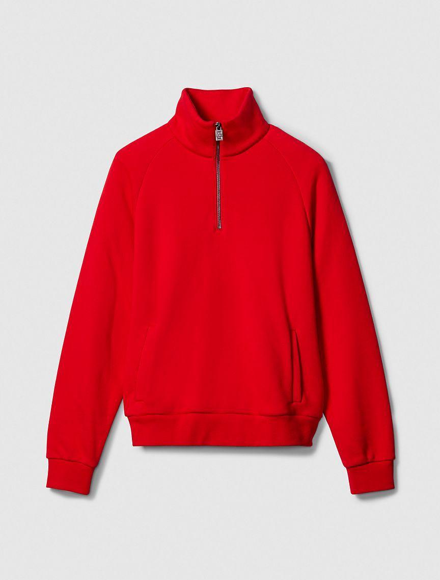 Terry Zip Polo Sweatshirt Product Image