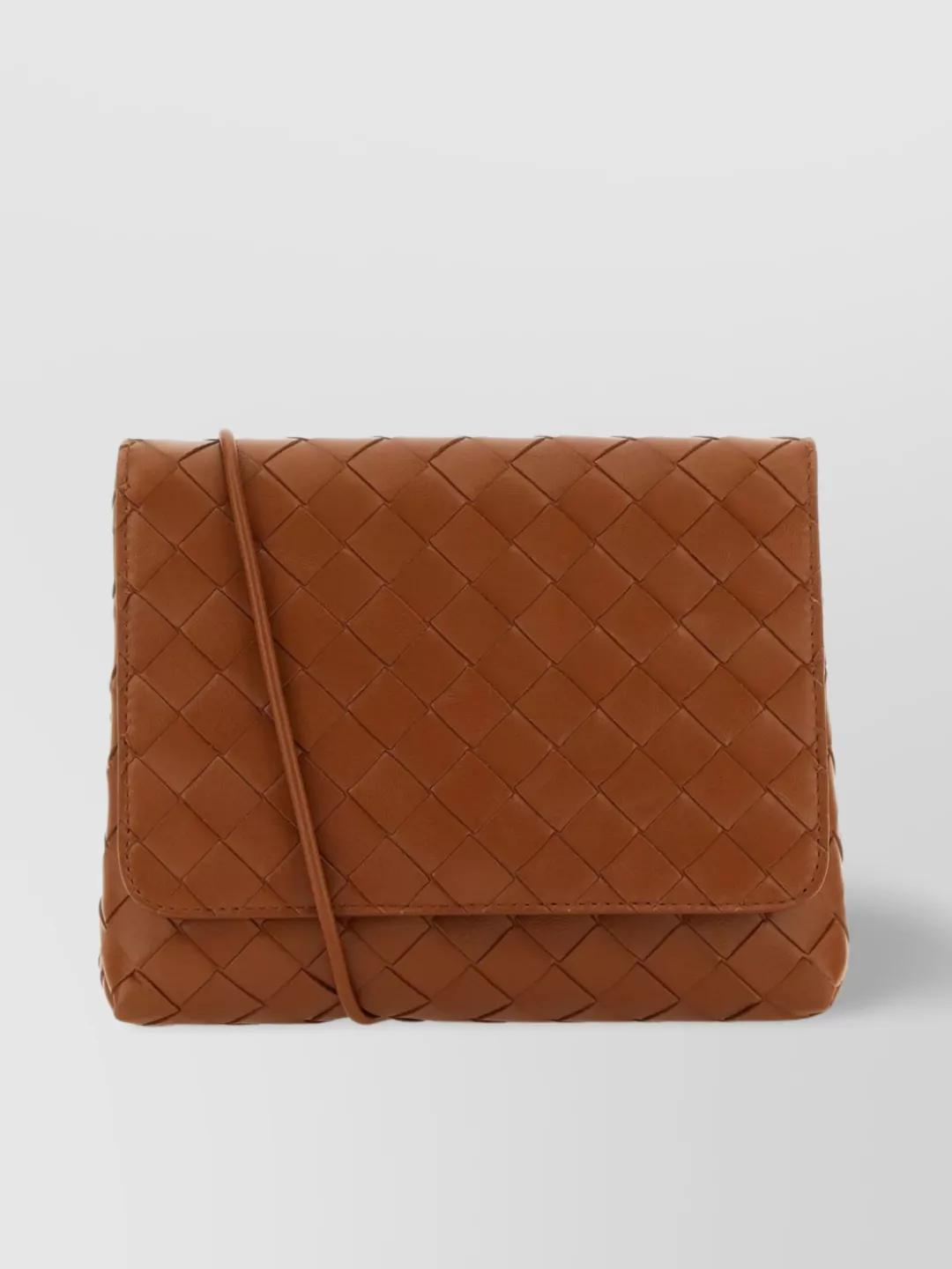 Quilted Chain Strap Rectangular Clutch Bag In Brown product image