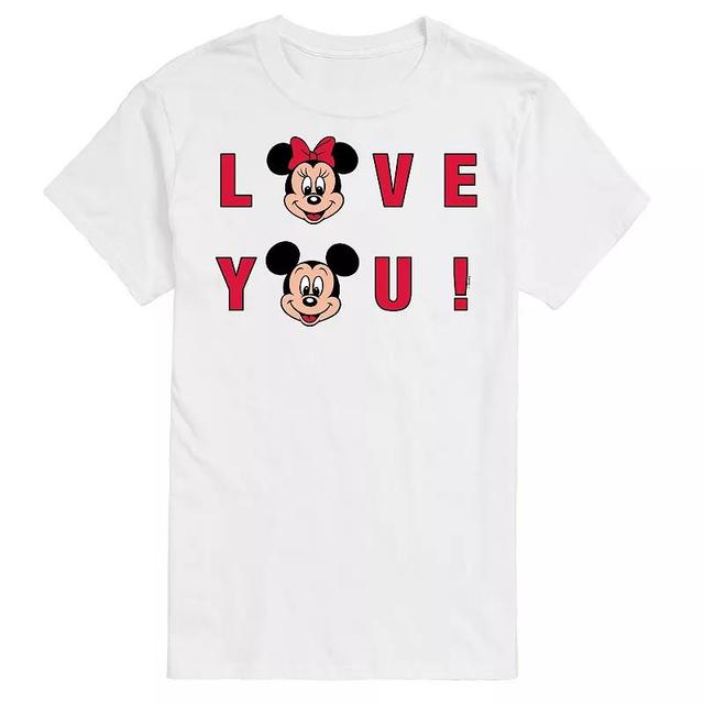 Disneys Mens Love You Graphic Tee White Product Image