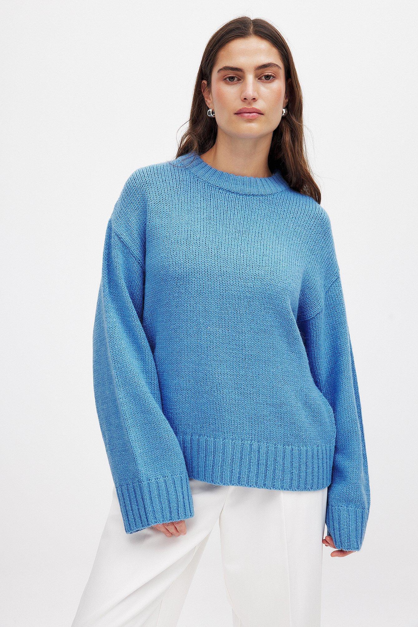 Round Neck Knitted Sweater Product Image