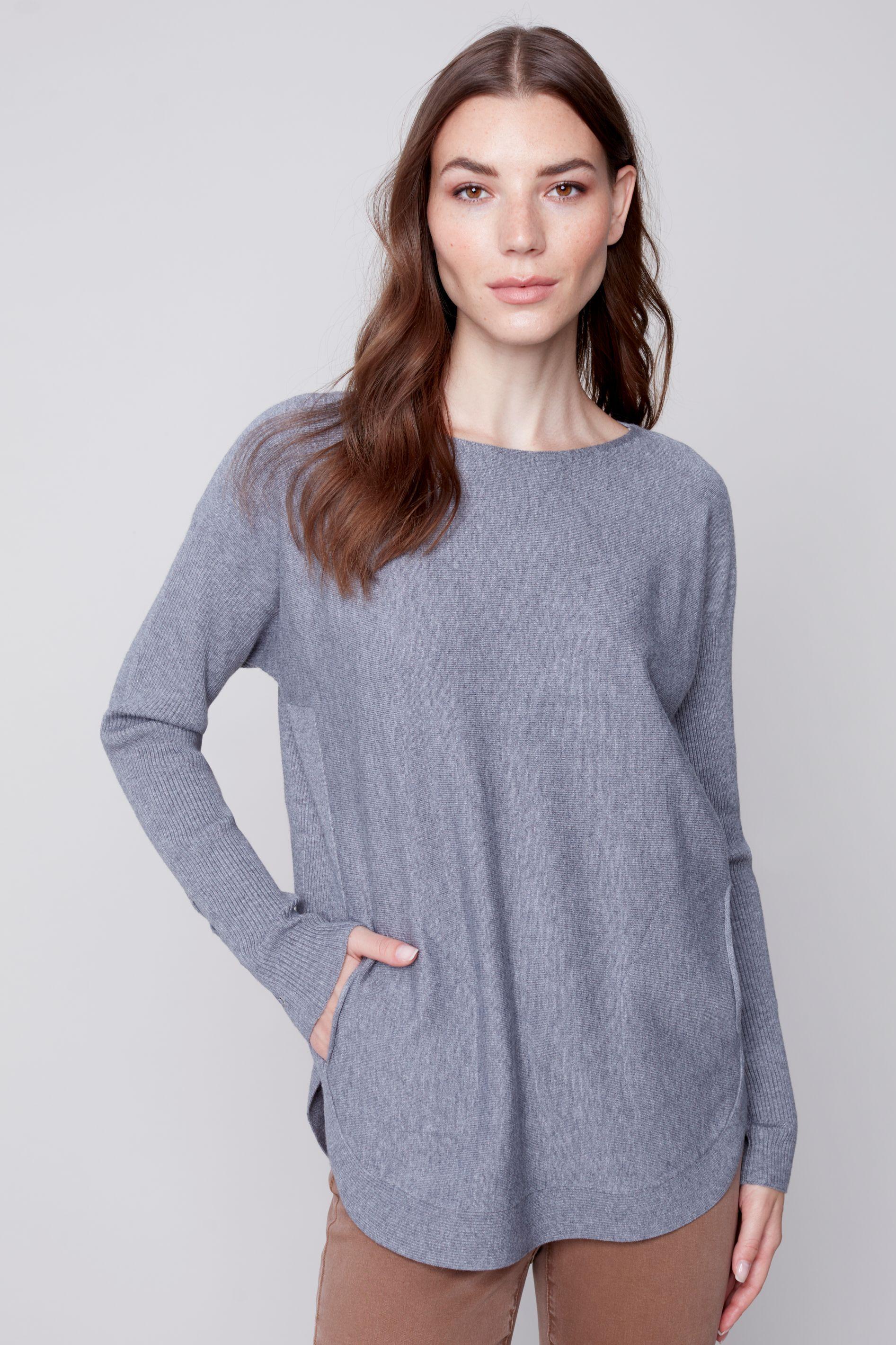 Criss cross sleeve detail sweater Product Image