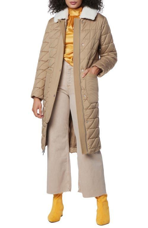 Maxine Rhombus Womens Quilted Mixed Media Anorak Product Image