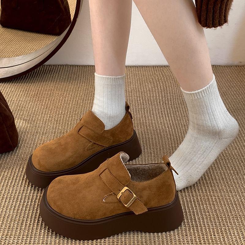 Platform Buckle Loafers Product Image