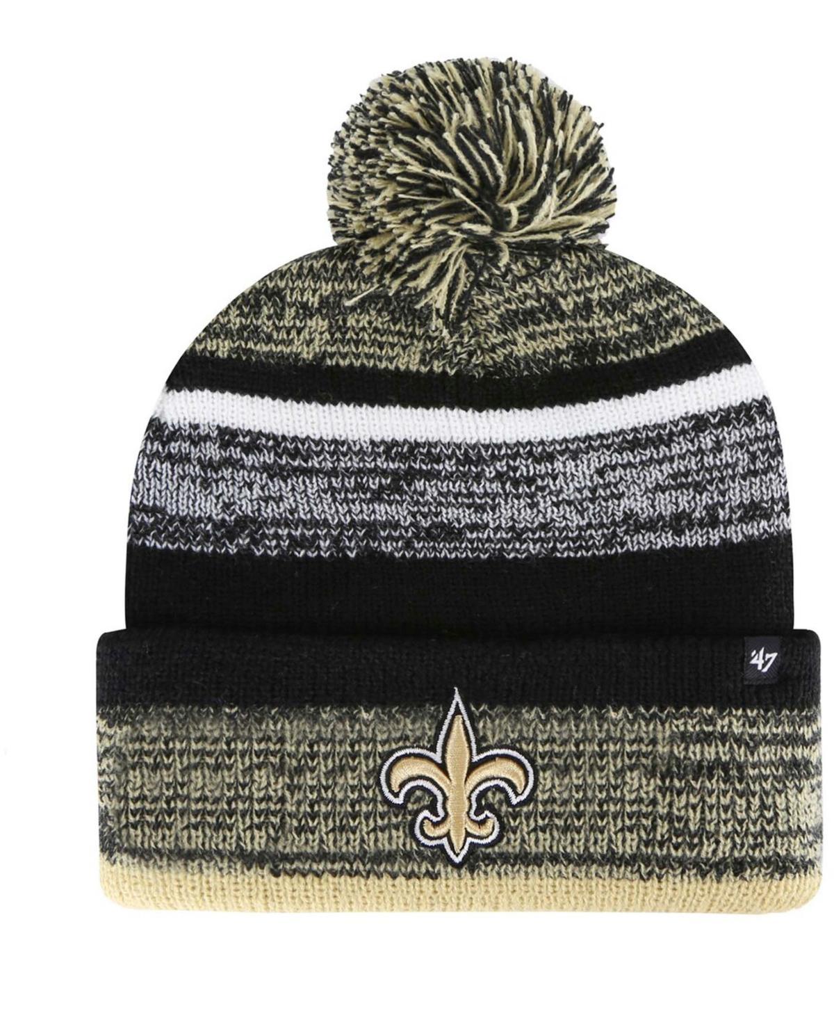 Mens Black New Orleans Saints Northward Cuffed Knit Hat with Pom Product Image