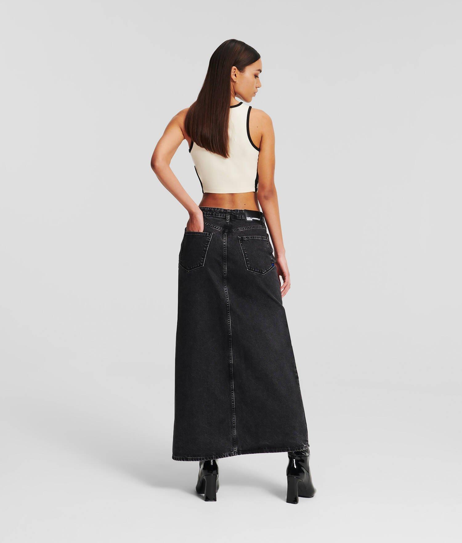 KLJ HIGH-RISE DENIM MAXI SKIRT Product Image