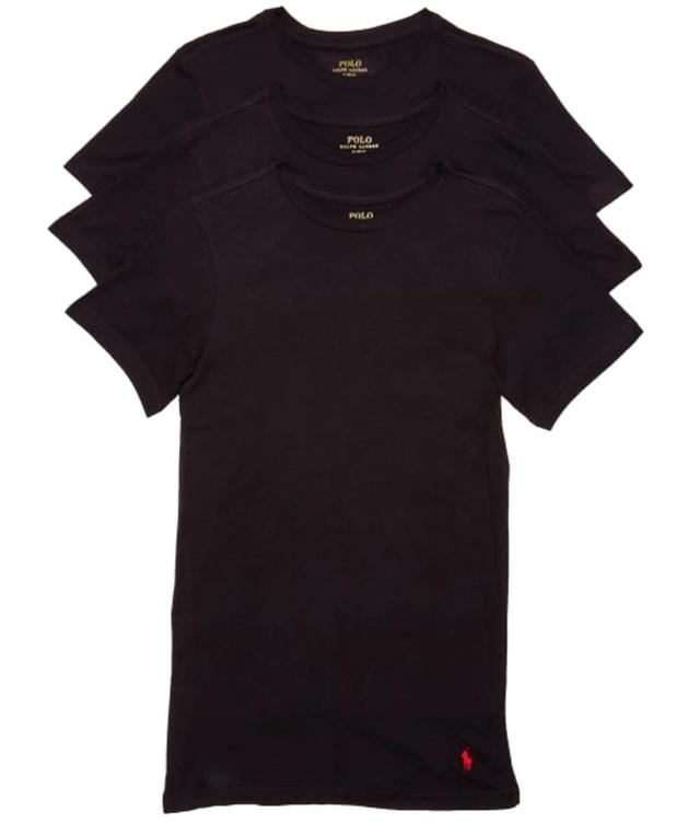 Classic Fit Cotton Wicking Crew T-shirt 3-pack In Black Product Image