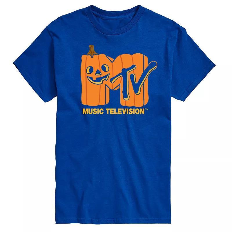 Mens MTV Jack OLantern Logo Graphic Tee Blue Product Image