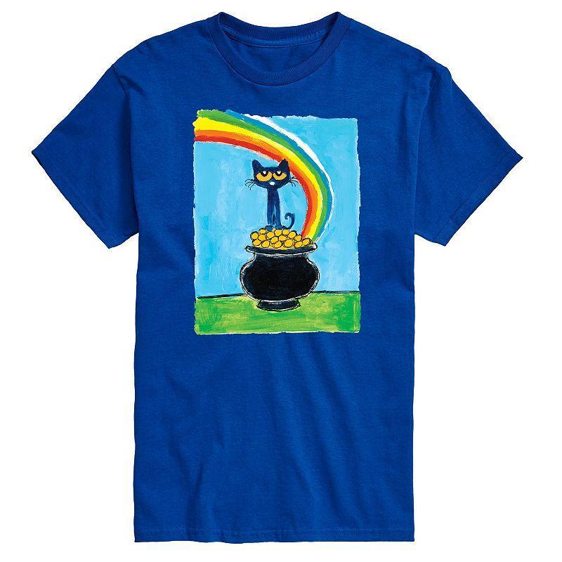 Big & Tall Pete The Cat Pot Of Gold Tee, Mens Med Blue Product Image